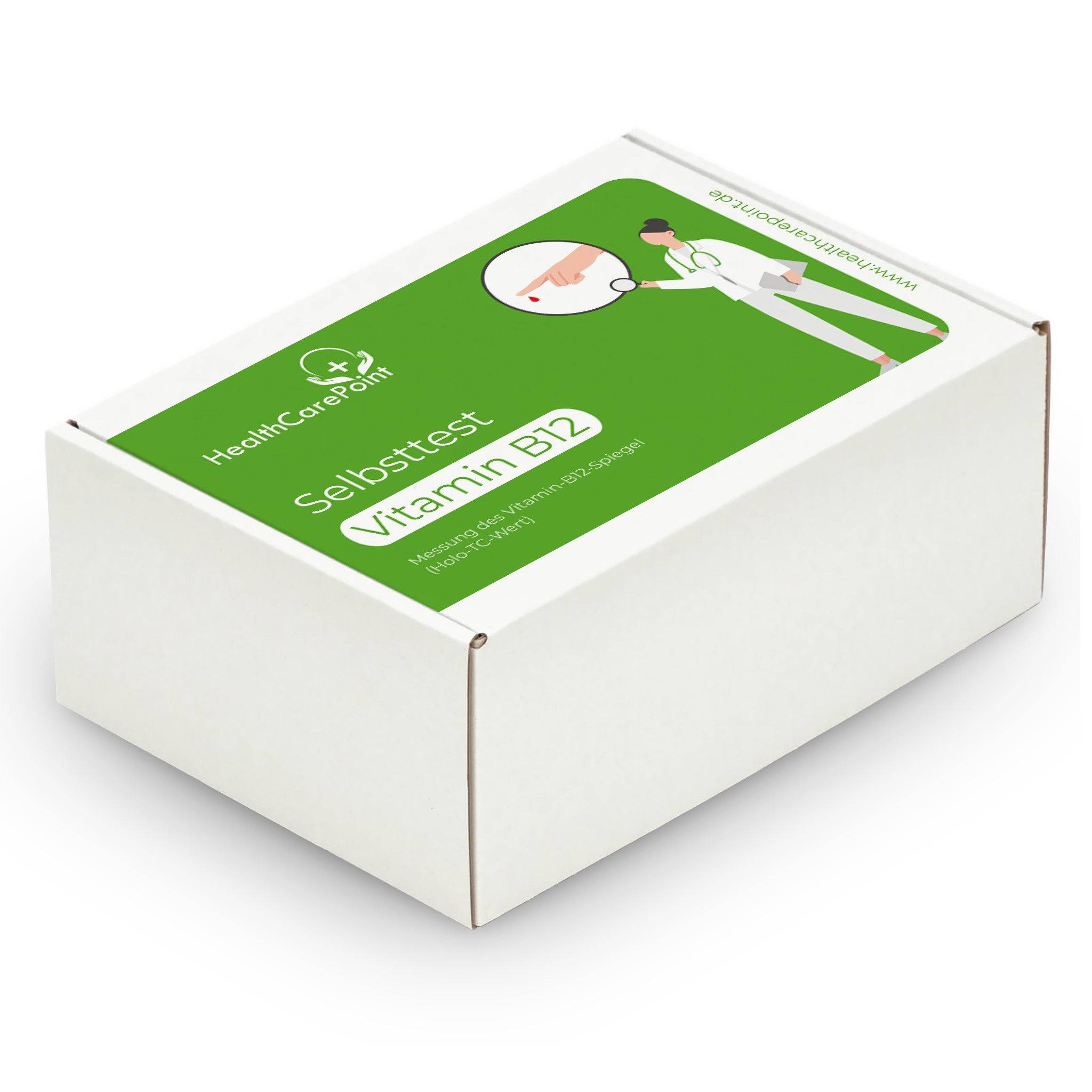 a white box with a green label on it